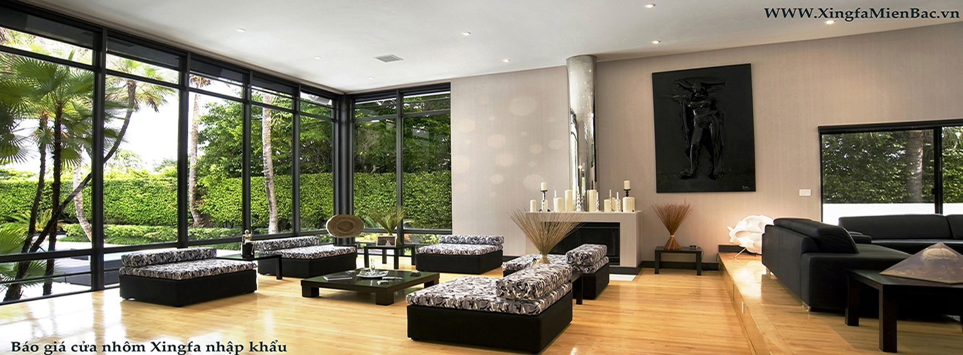Cửa đi mở quay nhôm Xingfa hệ 55
